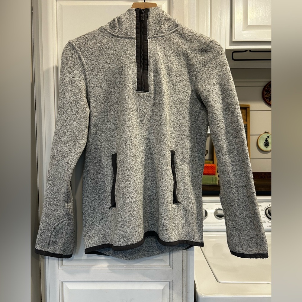 Lululemon Its Fleecing Cold Pullover Sweater Heather Light Gray